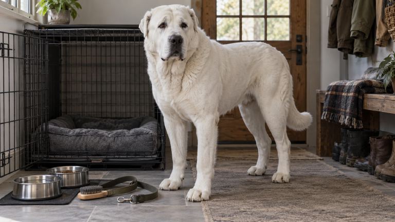 Large dog supplies ready at home