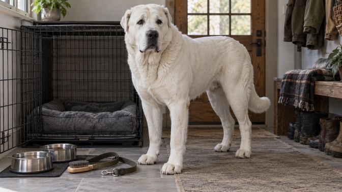 Large dog supplies ready at home