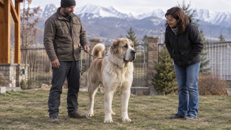 Adult dog meeting a prospective owner